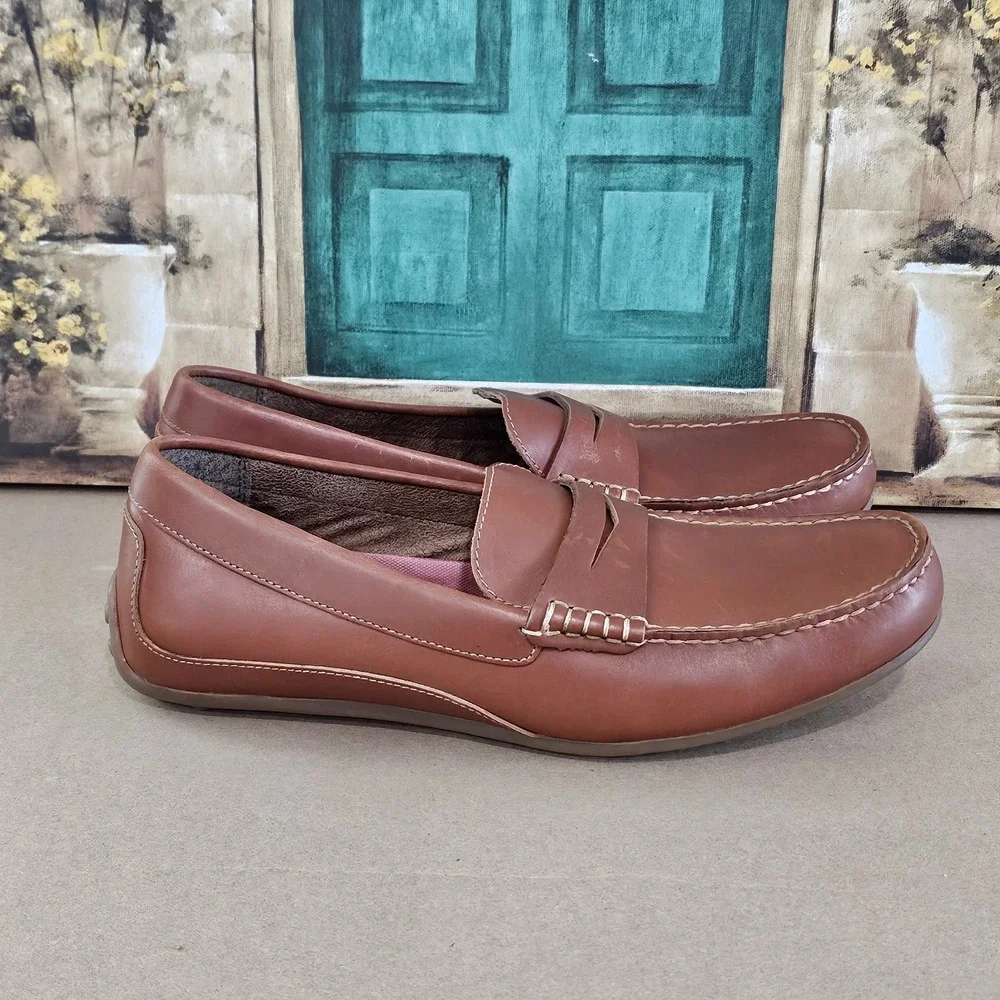 Florsheim Throttle Penny Loafer Cognac Brown Men  Size 9 M  11845 225